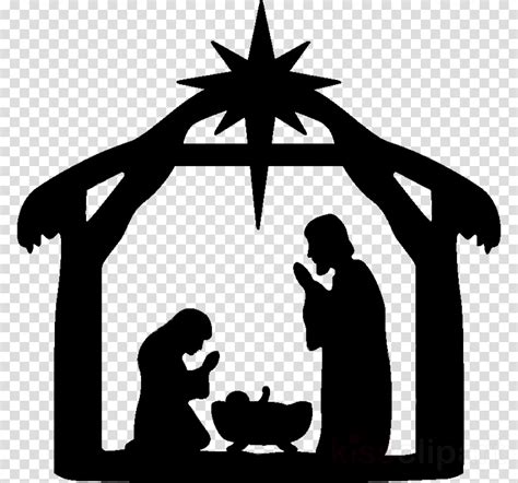 Nativity Scene Clipart Silhouette