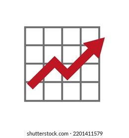 Increase Chart Red Arrow Symbol Market Stock Vector (Royalty Free) 2201411579 | Shutterstock