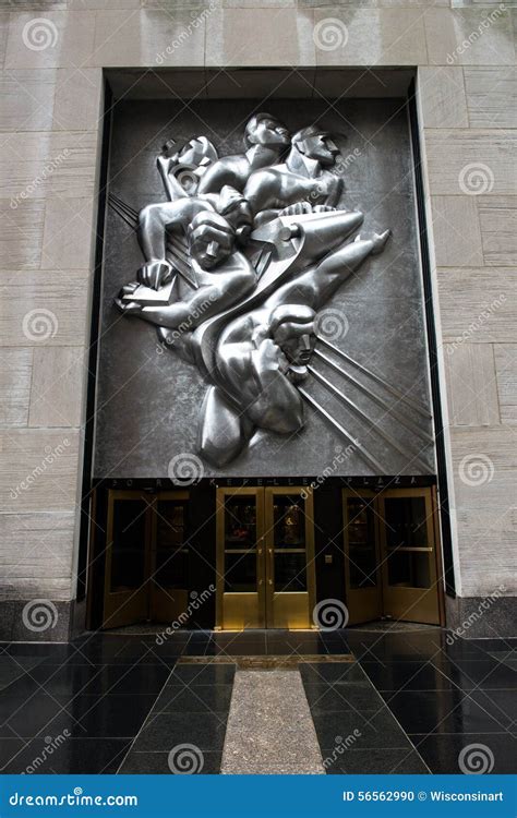 Art Deco Rockefeller Center New York City Editorial Image - Image: 56562990