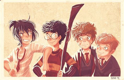 The Marauders on Behance | Harry potter anime, Harry potter marauders ...