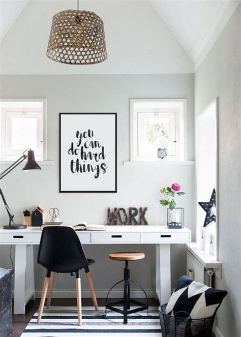 Clean And Bright, Boho Home Office Inspiration Ideas