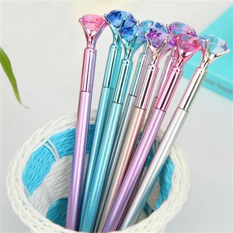 Diamond Gel Pens | Pretty pens, Cute school supplies, Gel pens