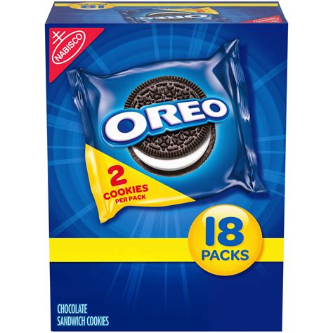 OREO Chocolate Sandwich Cookies, 18 Snack Packs (2 Cookies Per Pack) - Walmart.com - Walmart.com