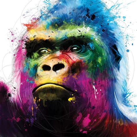 Gorilla Canvas Wall Art by Patrice Murciano | iCanvas | Gorillas art, Monkey art, Graphic art print