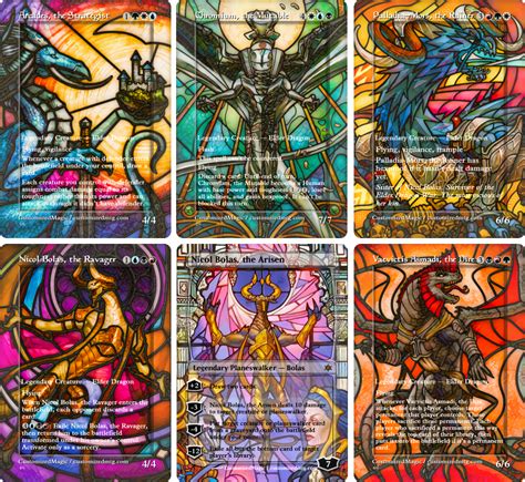 Stained Glass Elder Dragons – CustomizedMTG – Magic the Gathering Proxy Cards