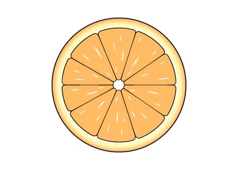 How to Draw an Orange Slice Step by Step - EasyLineDrawing