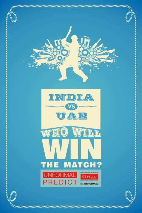 Tomorrow at Perth, India plays against UAE. Predict & tell us which team will #win the match. # ...