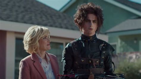 Timothée Chalamet Slays As Edward Scissorhands' Son Alongside Winona ...