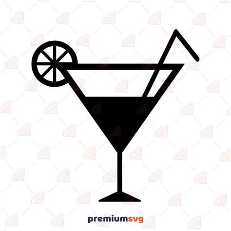 Cocktail Silhouette SVG File, Cocktail Vector Clipart | PremiumSVG