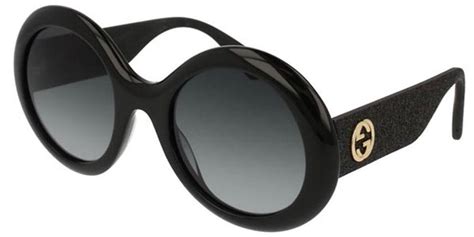 Gucci 53mm Round Sunglasses in Black - Lyst