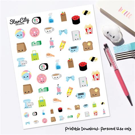 Design riêng của bạn Printable stickers cute với hướng dẫn in dễ dàng ...