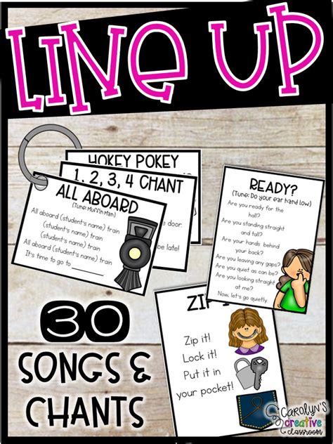 Line up Songs and Line up Chants (Classroom Management Tool)