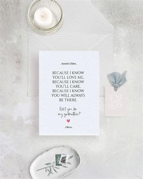 Godmother Proposal Card Will You Be My Godmother Card - Etsy | Proposal gifts, Godparent request ...