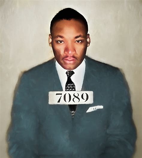 Martin Luther King Mugshot Color Greeting Card by Dan Sproul