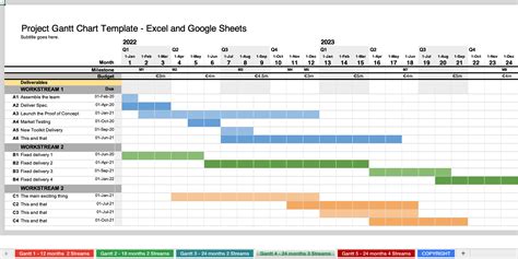 Gantt-Diagramm Excel-Vorlage