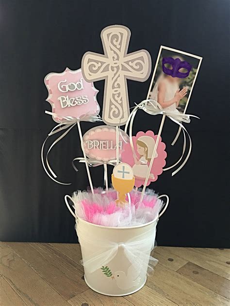 First Holy Communion Table Decoration Centerpieces Name