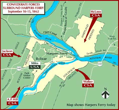 Confederate Positions Around Harpers Ferry - Harpers Ferry National Historical Park (U.S ...