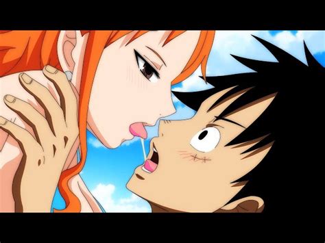 One Piece Luffy X Nami Kiss