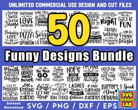 Funny SVG Bundle Funny Quotes Svg Funny Sayings Svg Funny - Etsy