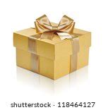 Gold Gift Box Clipart Free Stock Photo - Public Domain Pictures