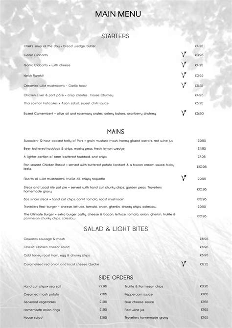 Travellers rest menu by Helena Griffiths - Issuu