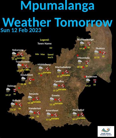 SA Weather Service on Twitter: "Mpumalanga Tomorrow 's Weather overview ...