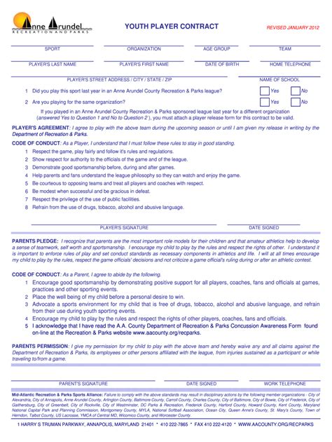 Soccer Contract Template | TUTORE.ORG - Master of Documents