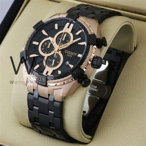 Tissot Chronograph Watch for Men Black Dial | Watches Prime