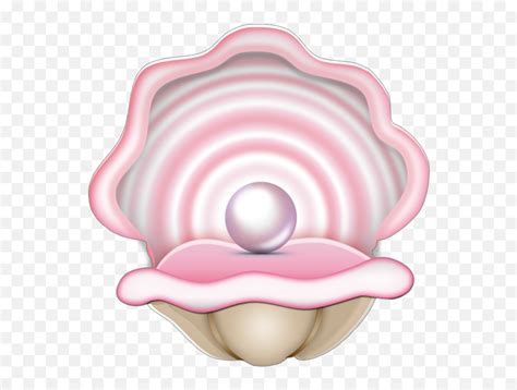 Oyster With Pearl Png Svg Clip Art For - Cartoon Clam With Pearl Emoji ...