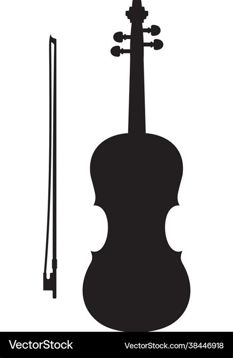 Violin silhouette Royalty Free Vector Image - VectorStock