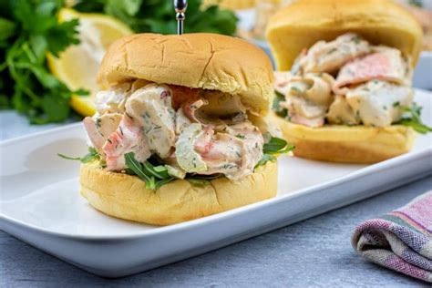 Seafood Salad Sandwich w/ Martin's Potato Roll - Grilling 24x7