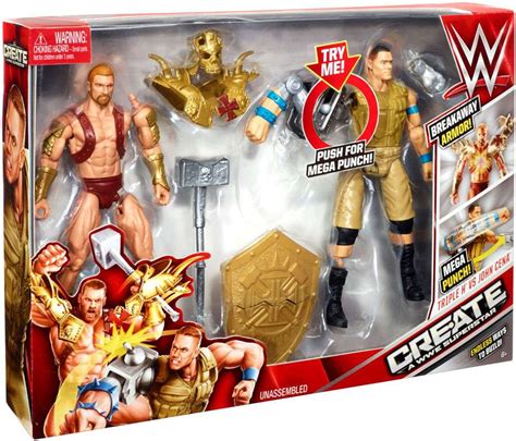 WWE Wrestling Battle Pack Create A WWE Superstar Triple H vs. John Cena ...