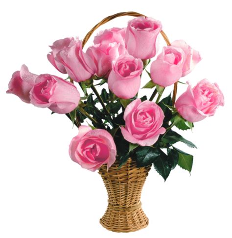 Transparent Pink Roses Basket PNG Picture | Gallery Yopriceville - High-Quality Free Images and ...