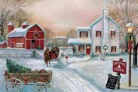 Christmas Tree Farm Canvas Art by Ruane Manning | iCanvas