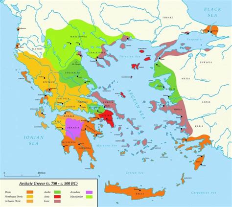 Athens ancient greece map - Map of Athens and sparta in ancient greece (Greece)