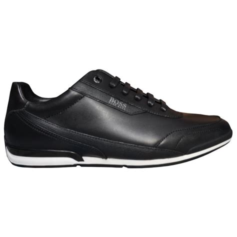 hugo boss men's black saturn lowp trainers