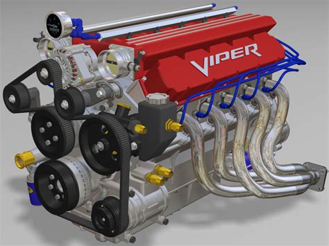 3d model v10 fuel engine