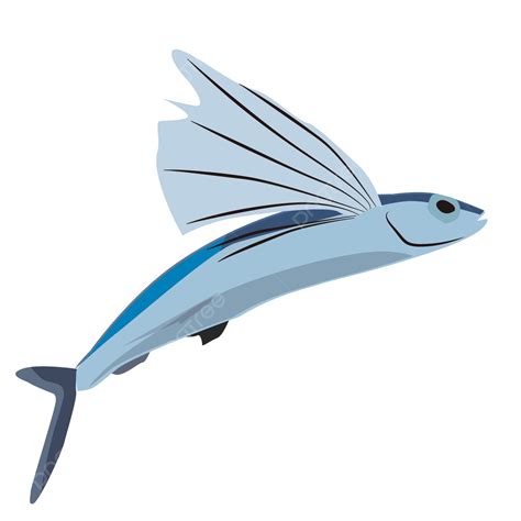 Fly Fishing Clipart Transparent PNG Hd, Flying Fish, Fish, Animal, Fish Vector PNG Image For ...