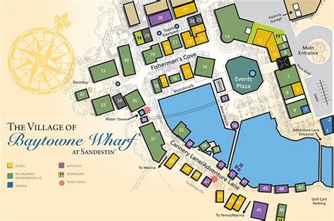 Village of Baytowne Wharf Map | Destin shopping and restaurants ...