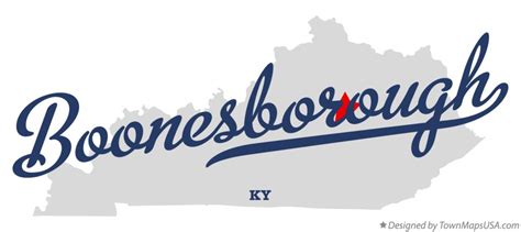 Map of Boonesborough, KY, Kentucky