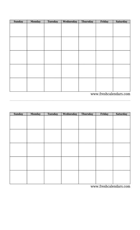 Sunday Through Saturday Calendar | Calendar Template Printable