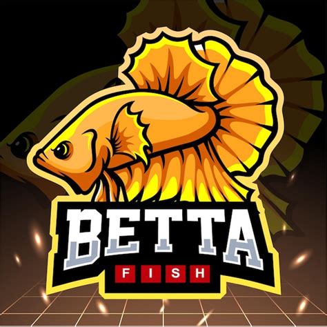 Premium Vector | Betta fish mascot. esport logo