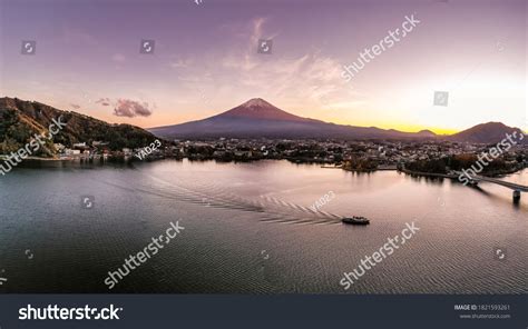 Aerial View Over Lake Kawaguchi Located Stock Photo (Edit Now) 1821593261