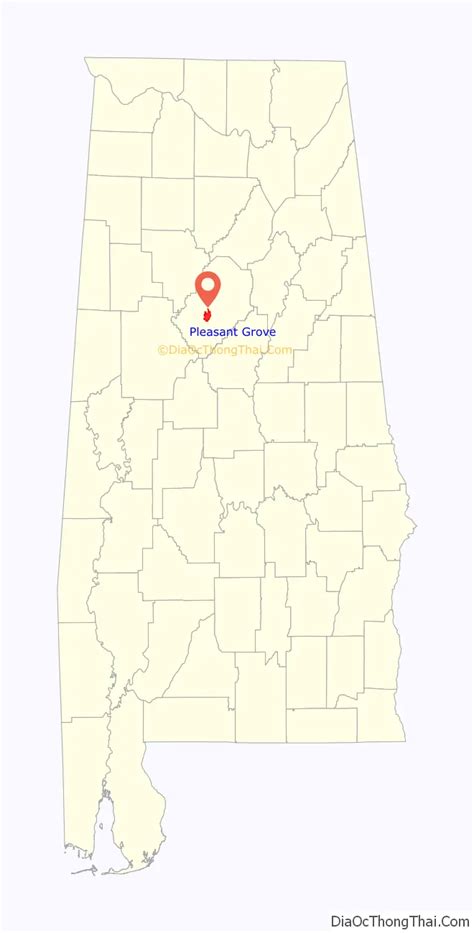 Map of Pleasant Grove city, Alabama