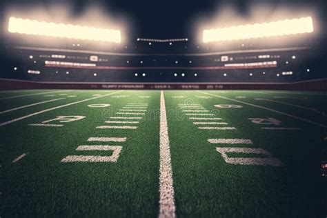 Super Bowl,American Football Field. Generative Ai Illustration. Stock ...