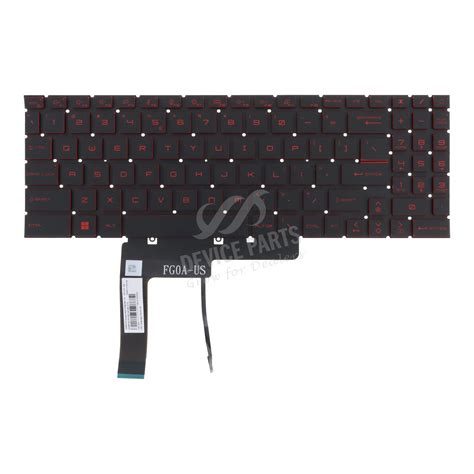 Keyboard with Red Backlight for MSI Katana GF66/GF76 US VersionRed Ori