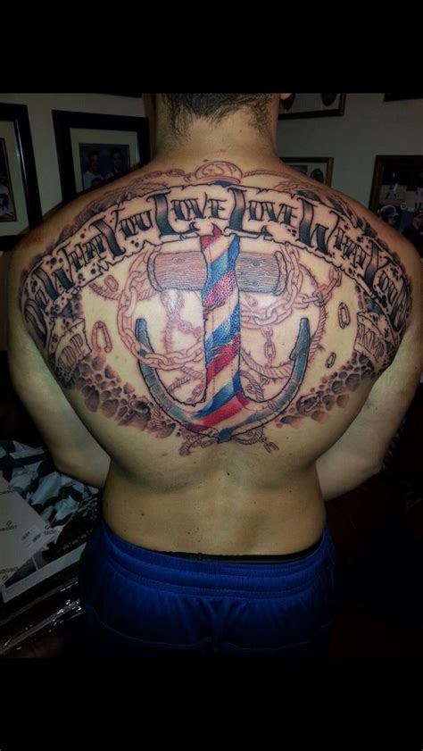 Anchor-barber pole tattoo | Barbershop design, Tattoos, Shop logo