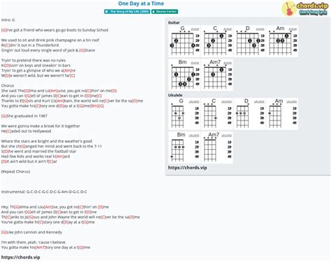 Chord: One Day at a Time - tab, song lyric, sheet, guitar, ukulele | chords.vip