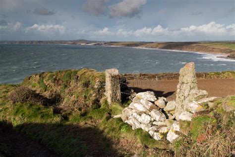 Gunwalloe stock image. Image of peninsula, holywell, sand - 64896655