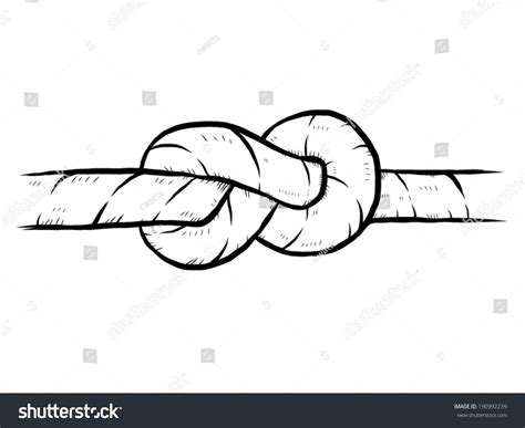 Rope Knot Cartoon Vector Illustration Black Stock Vector (Royalty Free ...